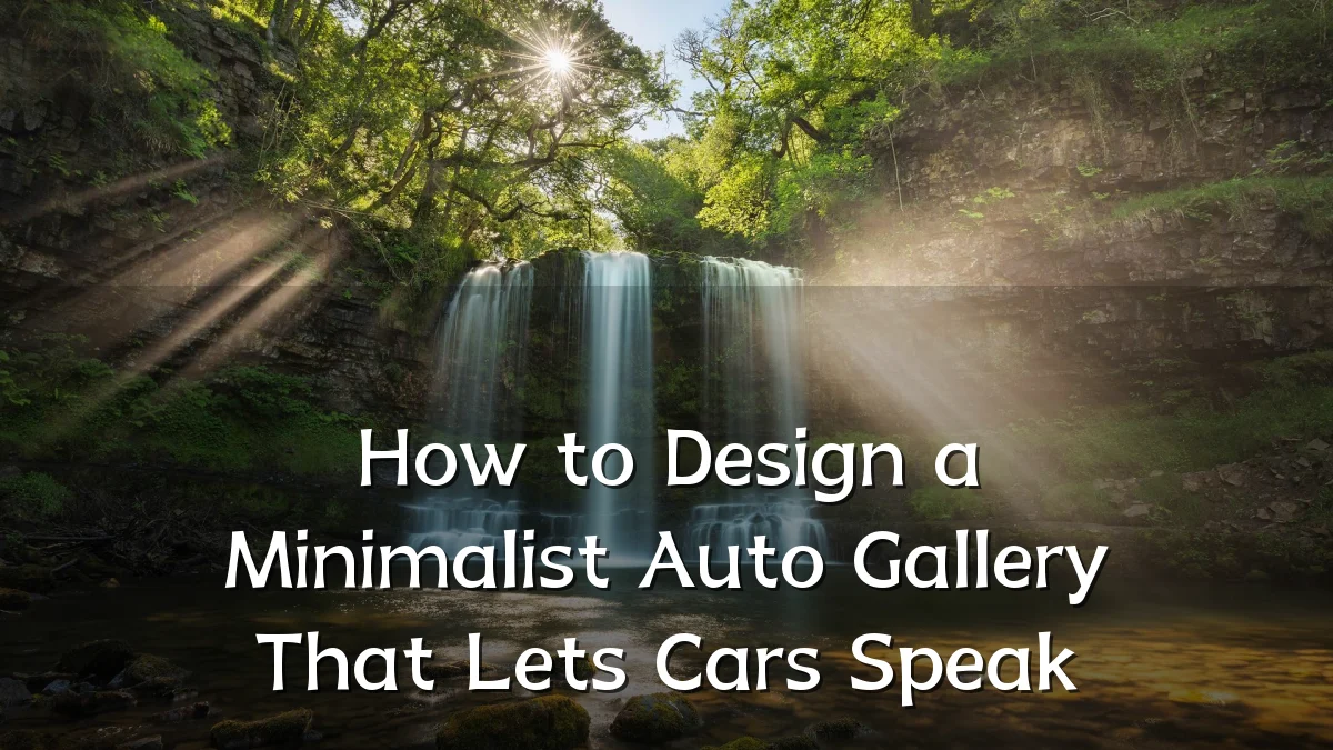 How to Design a Minimalist Auto Gallery That Lets Cars Speak