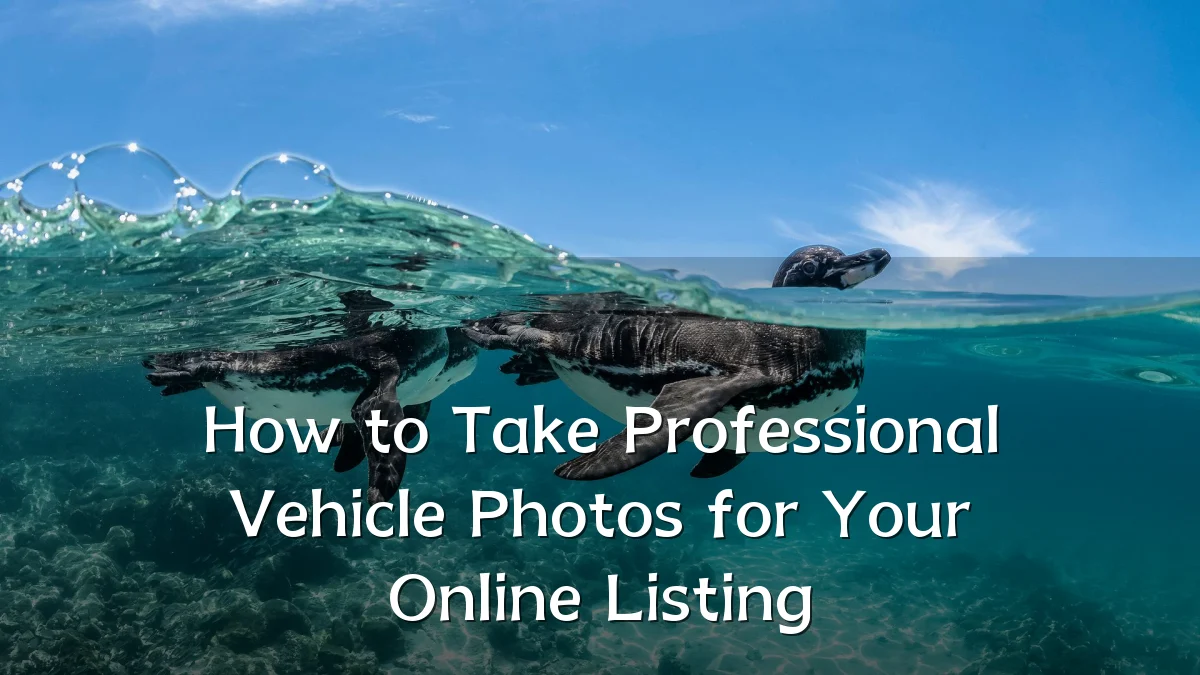 How to Take Professional Vehicle Photos for Your Online Listing