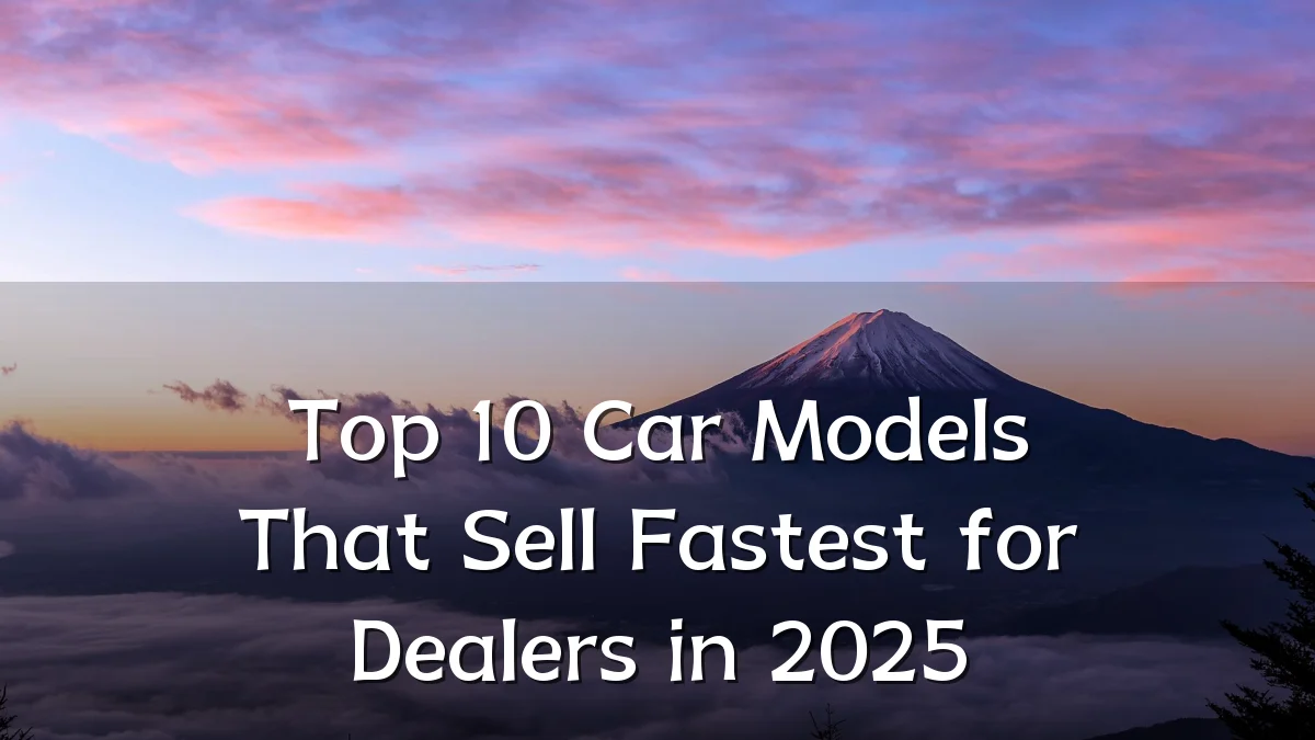 Top 10 Car Models That Sell Fastest for Dealers in 2025