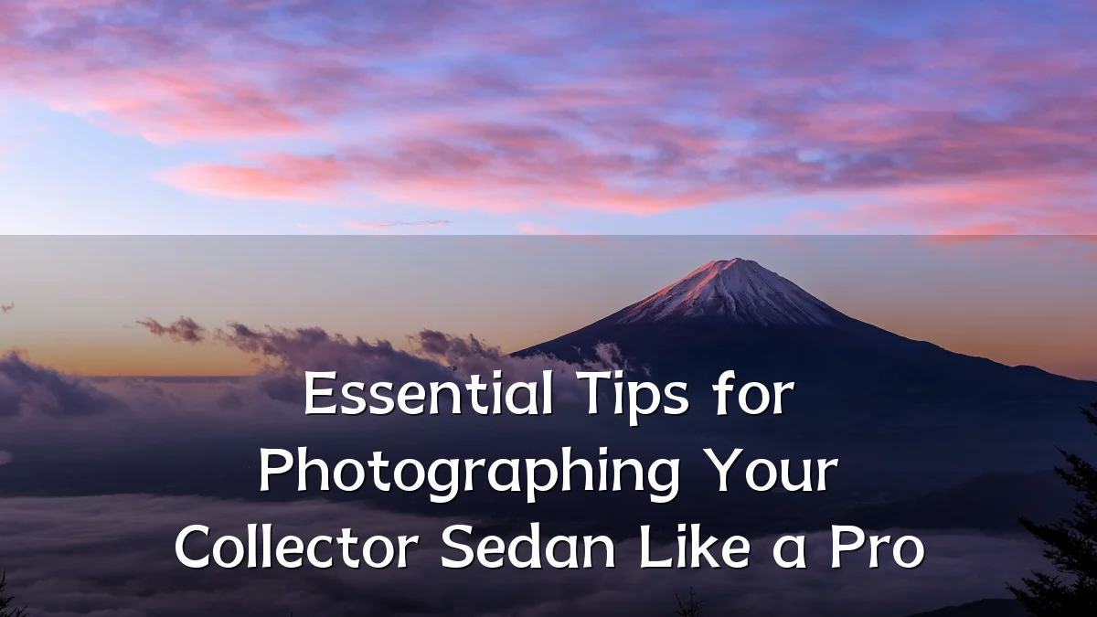 Essential Tips for Photographing Your Collector Sedan Like a Pro