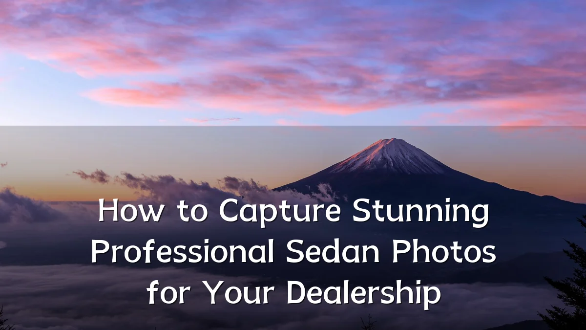 How to Capture Stunning Professional Sedan Photos for Your Dealership