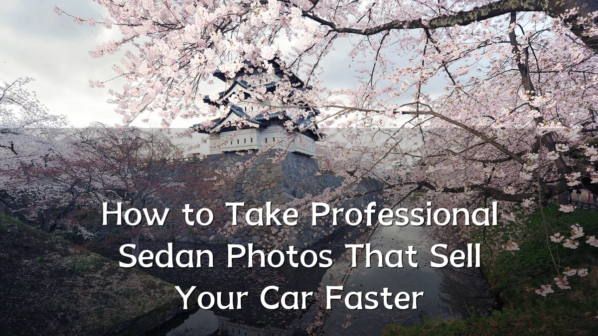 How to Take Professional Sedan Photos That Sell Your Car Faster