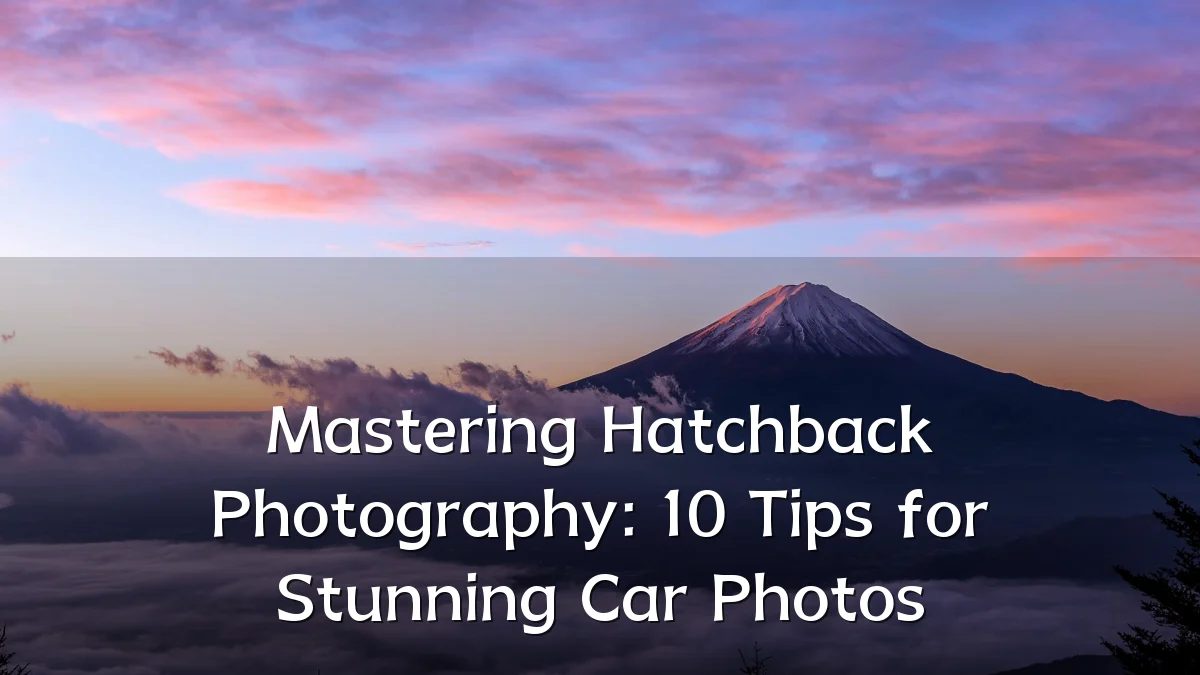 Mastering Hatchback Photography: 10 Tips for Stunning Car Photos