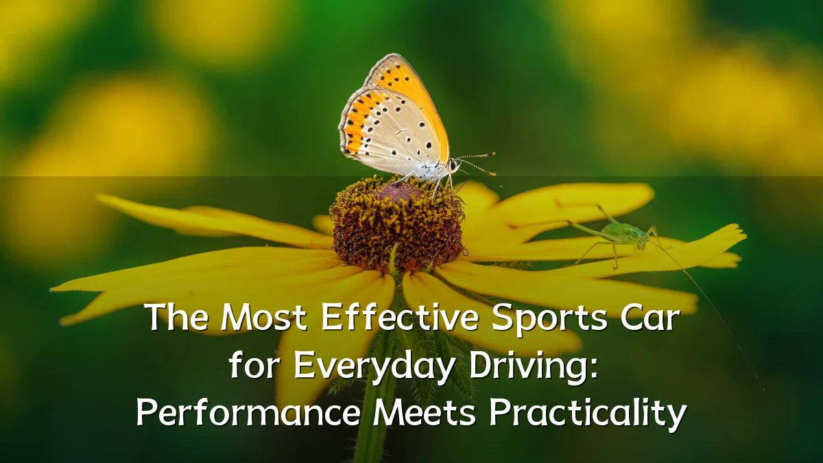 The Most Effective Sports Car for Everyday Driving: Performance Meets Practicality
